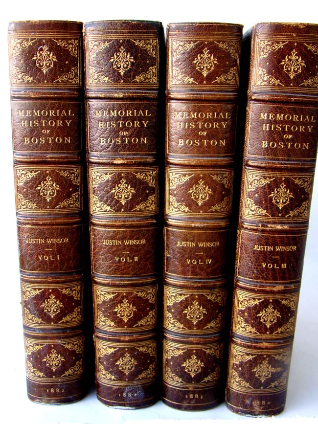 A fine set of the Memorial History of Boston 1630-1880 published by James Osgood, Boston 1882